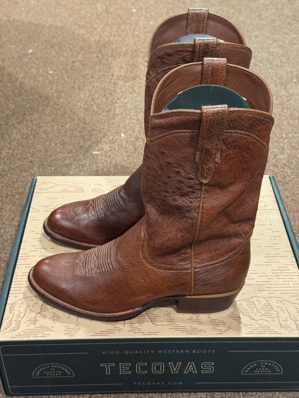 Tecovas 'The Jasper' - Russet Smooth Ostrich - Picture 2 of 8